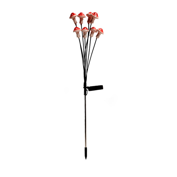 Moderne Art Deco Solar Wasserdichte Pilz Zweig Kunststoff Edelstahl LED Outdoor Boden Stecker Licht Für Garten 