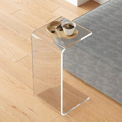 Table d'appoint rectangulaire en acrylique minimaliste moderne pour salon 