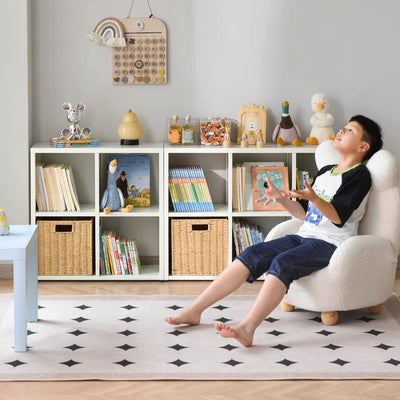 Contemporary Scandinavian Square Steel Modular Bookshelf 4/6-Cabinet For Living Room