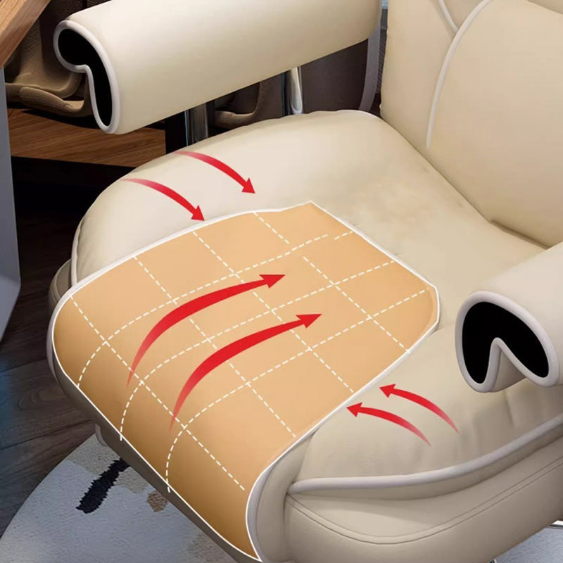 Chaise de bureau carrée minimaliste moderne en cuir microfibre et acier avec dossier et accoudoirs pour la maison et le bureau 