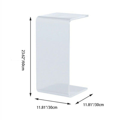 Table d'appoint rectangulaire en acrylique minimaliste moderne pour salon 