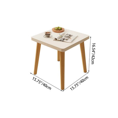 Modern Minimalist Square Particle Board Side Table 1-Tier For Living Room