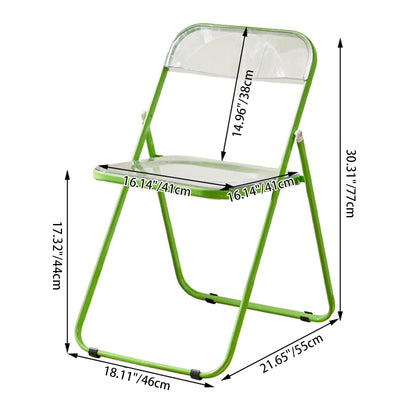 Modern Minimalist Rectangular PVC Iron Dining Chair Backrest Armless For Dining Room