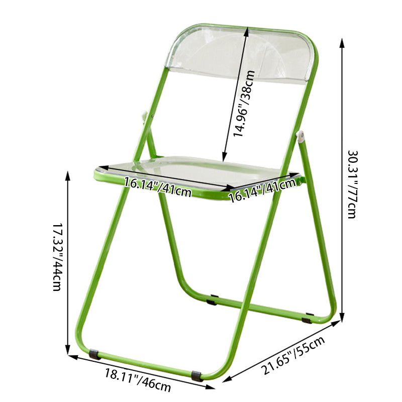 Modern Minimalist Rectangular PVC Iron Dining Chair Backrest Armless For Dining Room