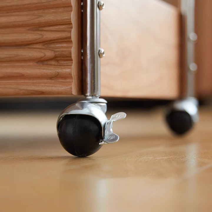 Zeitgenössischer japanischer abnehmbarer rechteckiger Massivholz-Beistelltisch 2-stufig für Wohnzimmer 