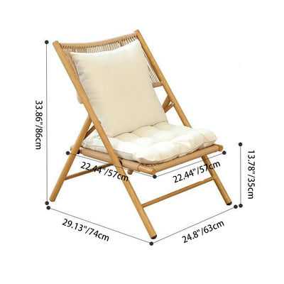 Traditional Chinese Square Carbon Steel Tempered Glass PE Rattan Table & Chair Set Foldable Backrest For Outdoor Patio