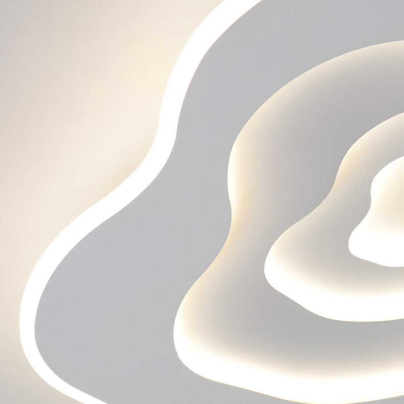 Lustre Plafonnier LED en Acrylique et Fer Minimaliste Moderne pour Salon 