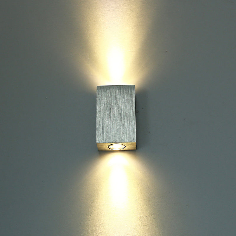 Modern Simplicity Waterproof Aluminum Cubic LED Wall Sconce Lamp For Outdoor Patio