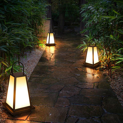 Modernes minimalistisches wasserdichtes Solar-Trapez-Hardware-Acryl-1-Licht-Landschaftslicht für den Garten 