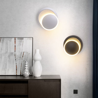 Moderne unbedeutende runde drehbare Aluminium-PC-LED-Wandleuchterlampe für Schlafzimmer