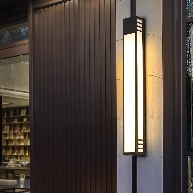 Applique murale étanche à LED en acier inoxydable et acrylique, simplicité contemporaine, pour patio extérieur 