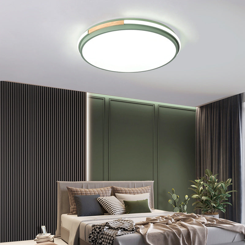 Plafonnier LED rond minimaliste moderne en fer et acrylique pour chambre 