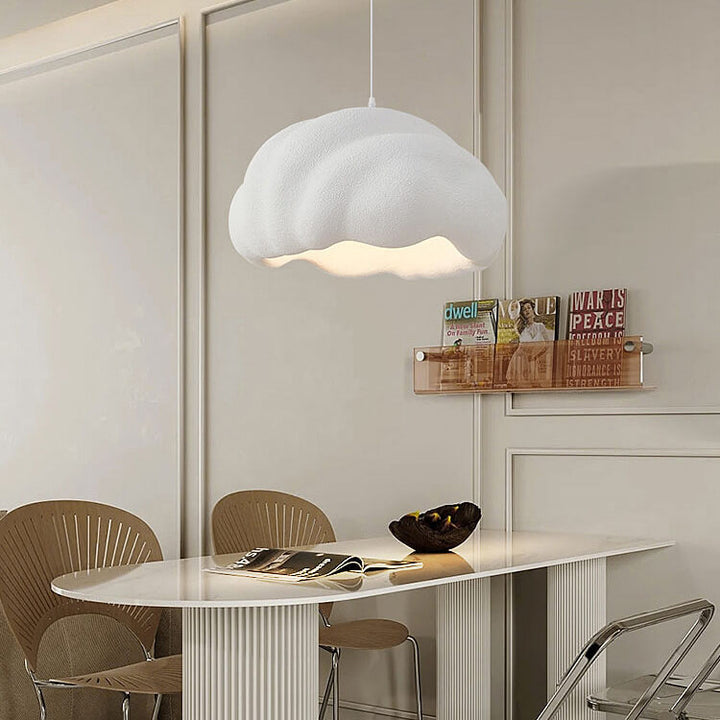 Nordic Simple Cream Style Polystyrol Spezialförmige 1-Licht Pendelleuchte 
