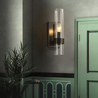 Vintage Tiffany gefärbte florale Glaskuppel 1-Licht Wandleuchte Lampe 
