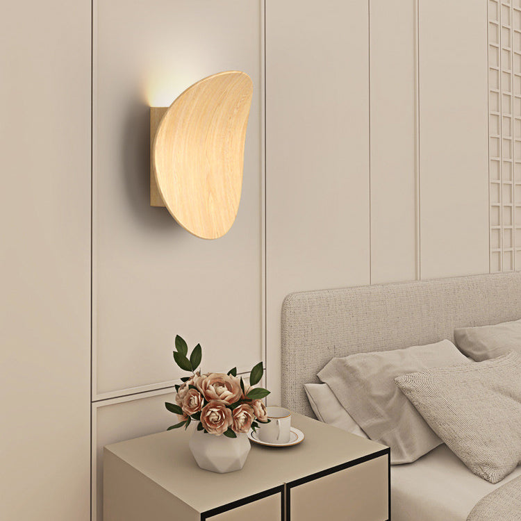 مصباح حائط LED أكريليك ألمنيوم منحني ياباني تقليدي لغرفة النوم 
