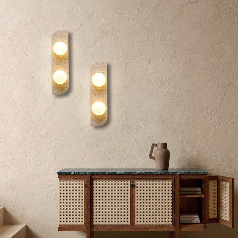 Moderne minimalistische rechteckige Steinglas 1/2/3 Licht Wandleuchte Lampe für Schlafzimmer 