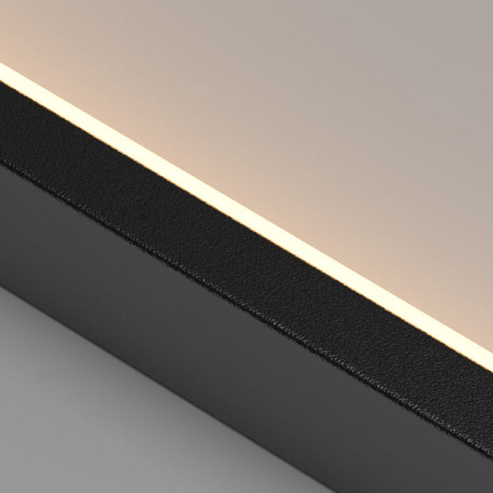 Plafonnier LED moderne minimaliste en fer, aluminium et silice rectangulaire pour escalier 