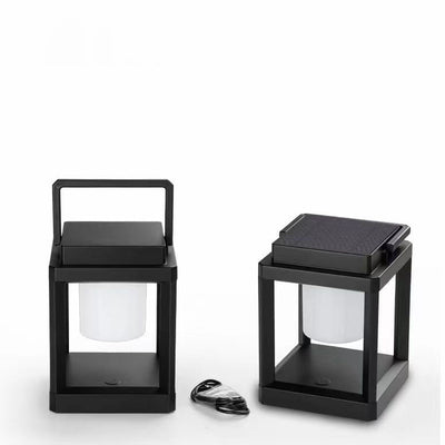 ضوء LED شمسي خارجي مربع ABS بتصميم بسيط حديث للتخييم 