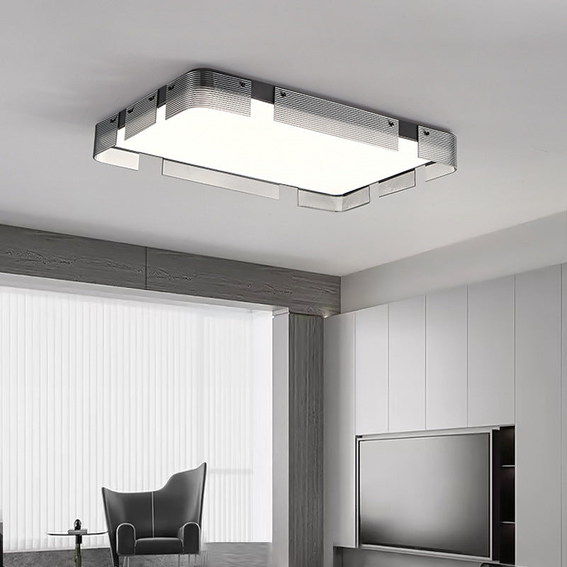 コンテンポラリーシンプルさ超薄型アクリル長方形シェードLEDフラッシュマウント天井灯寝室用 