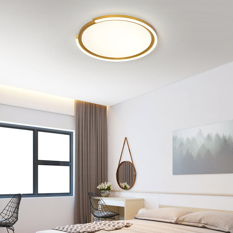 Modern Minimalist Disc Iron Acrylic Aluminum LED Flush Mount Ceiling Light