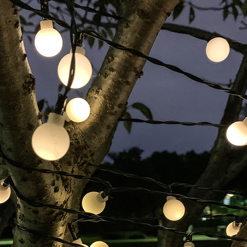 Lumières de guirlande LED modernes Art Déco étanches en PVC solaire en caoutchouc acrylique boule de neige abeille boule de cristal goutte d&