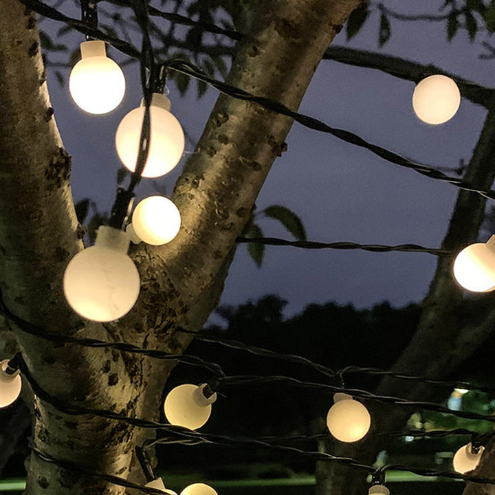 Lumières de guirlande LED modernes Art Déco étanches en PVC solaire en caoutchouc acrylique boule de neige abeille boule de cristal goutte d&