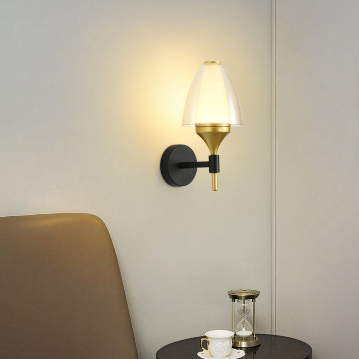 Applique murale LED en fer acrylique ronde minimaliste moderne pour salon 