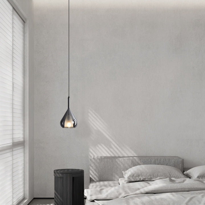 Moderno Minimalista Triángulo de Diamante Cobre Vidrio 1/3 Luz Isla Lámpara Araña Para Comedor 