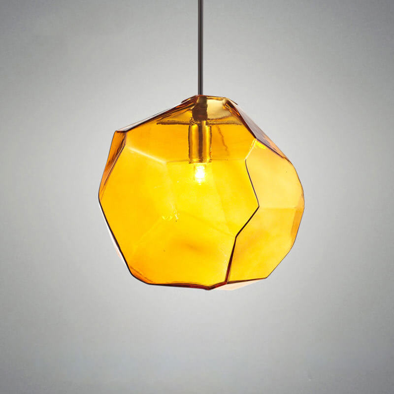 Modern Simplicity Irregular Shape Glass 1-Light Pendant Light For Living Room