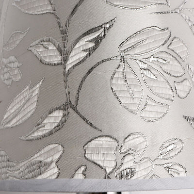 Moderne Übergangs-Blumenmuster-Stoffschirm Galvanisierter Eisenrahmen 1-Licht-Wandleuchte für das Wohnzimmer 