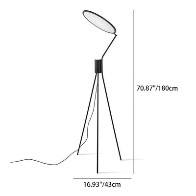 Moderner minimalistischer Stoff-Rundschirm-Eisen-Stativ-LED-Stehbodenlampe für Wohnzimmer 
