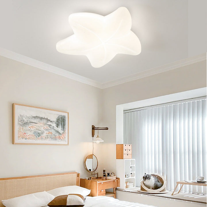 Zeitgenössische Einfachheit Pentagram PE Schatten Eisen LED Unterputz Deckenleuchte für Schlafzimmer 