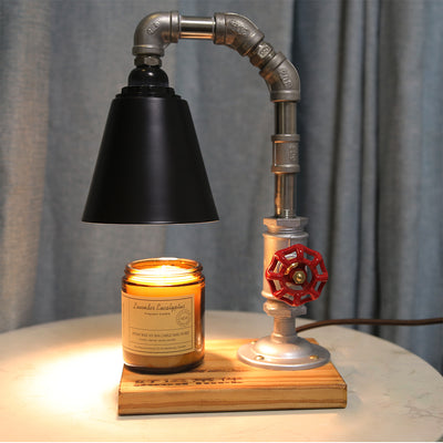 Contemporary Industrial Plumbing Stainless Steel 1-Light Aroma Melt Wax Table Lamp For Bedroom