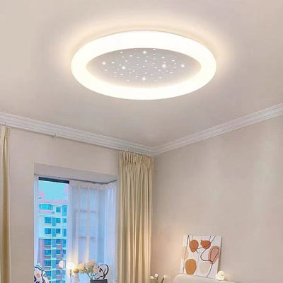 Moderne Einfachheit Eisen Acryl Runde Starry Sky LED Unterputz Deckenleuchte für Schlafzimmer 