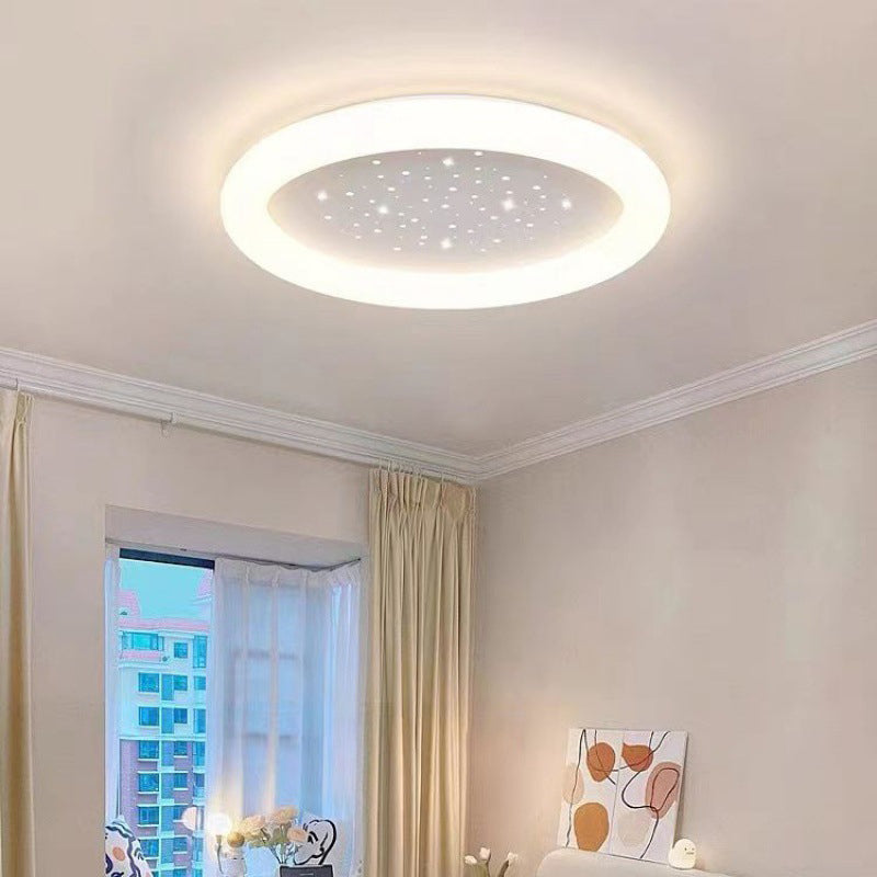 Moderne Einfachheit Eisen Acryl Runde Starry Sky LED Unterputz Deckenleuchte für Schlafzimmer 