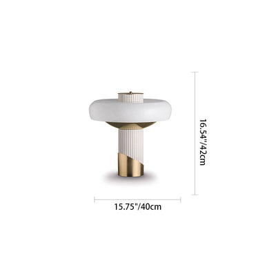 Lampe de table moderne minimaliste cylindrique en métal et verre à 2 lumières pour chambre 