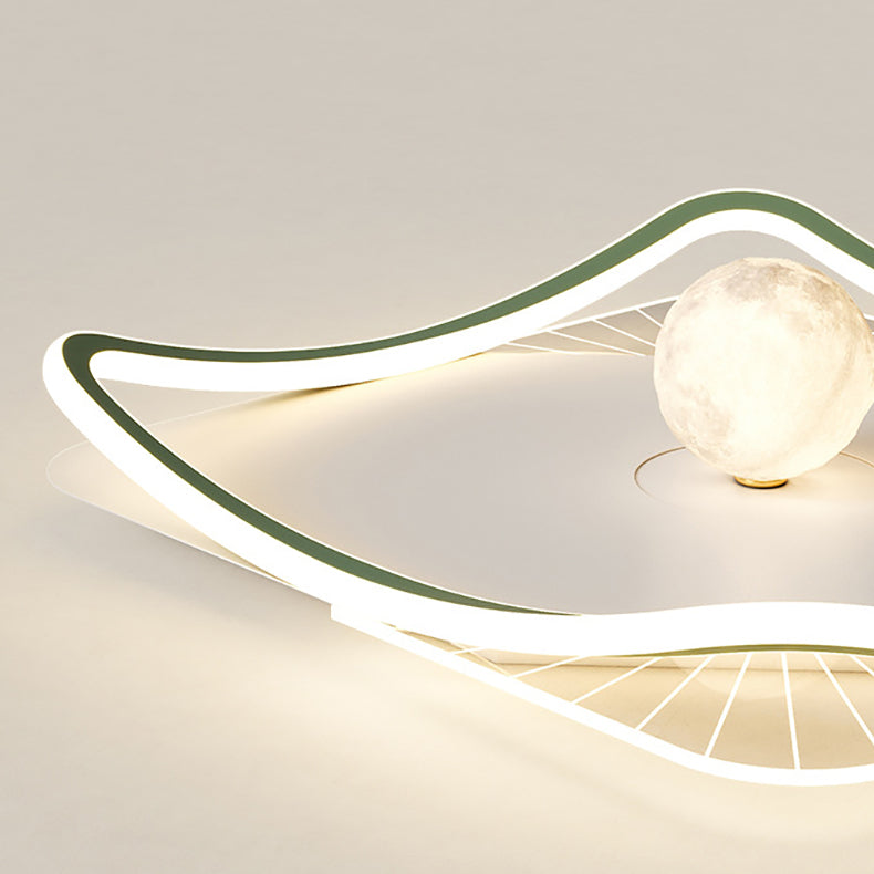 Moderne minimalistische Kreisring Eisen Acryl Aluminium LED Unterputz Deckenleuchte für Schlafzimmer 