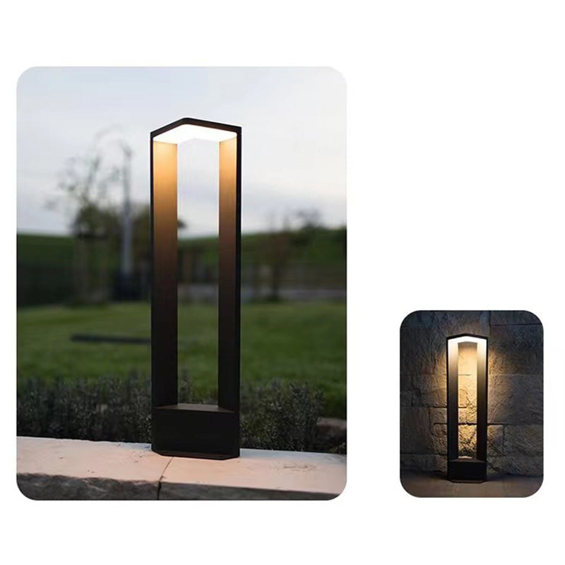 Luz de paisaje LED de aluminio acrílico rectangular impermeable minimalista moderna para exteriores para patio exterior 