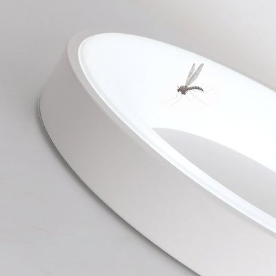 Plafonnier LED rond minimaliste moderne en fer et acrylique pour chambre à coucher 