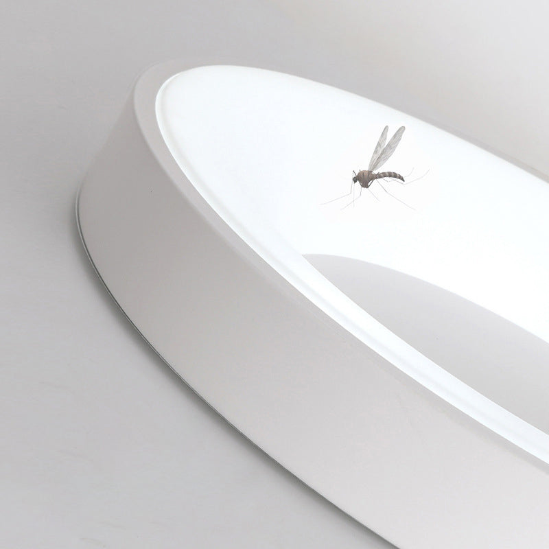 Plafonnier LED rond minimaliste moderne en fer et acrylique pour chambre à coucher 