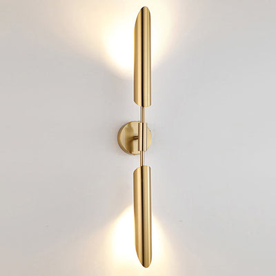Applique murale contemporaine de luxe à double tige en fer 1/2 lumière pour salon 