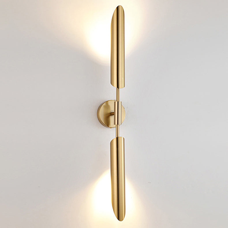 Applique murale contemporaine de luxe à double tige en fer 1/2 lumière pour salon 