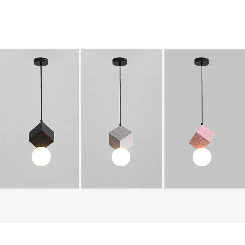 Nordischer minimalistischer einfarbiger Harz 1-Licht Pendelleuchte 
