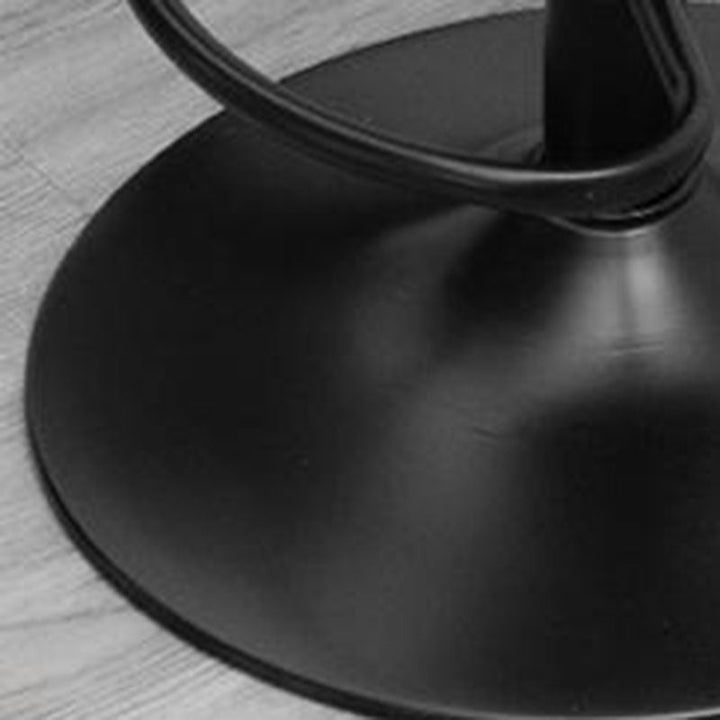 Tabouret de bar métallique carré minimaliste moderne en cuir ciré huilé avec dossier sans accoudoirs pour salle à manger 