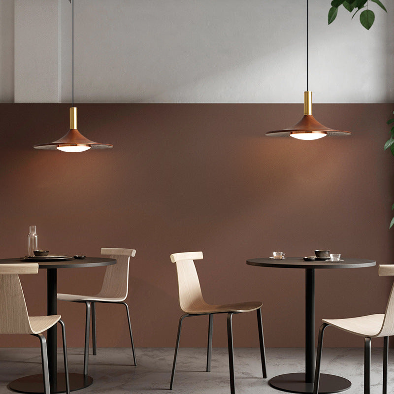 Moderne Einfachheit Eisen Acryl Fliegende Untertasse LED Pendelleuchte für das Esszimmer 