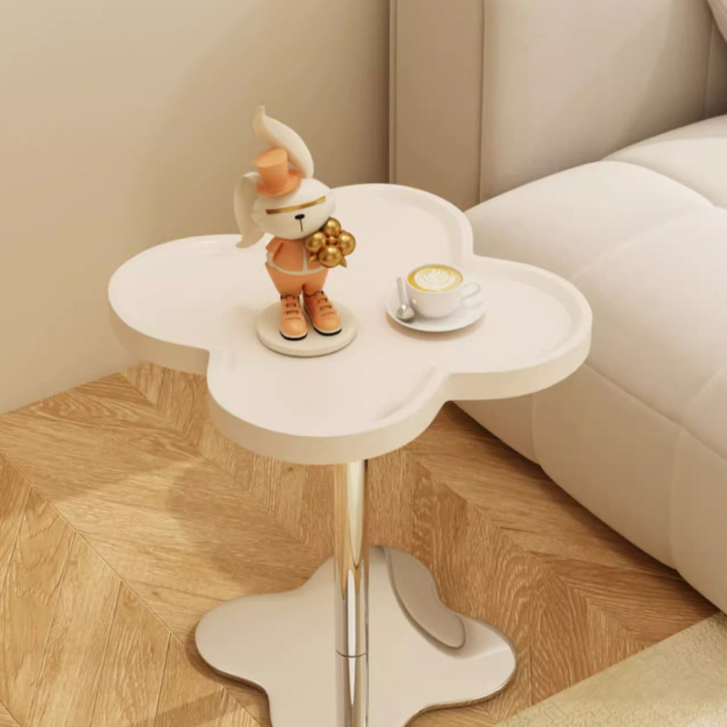 Modern Minimalist Cylinder Petal MDF Glass Stainless Steel Coffee Table For Living Room