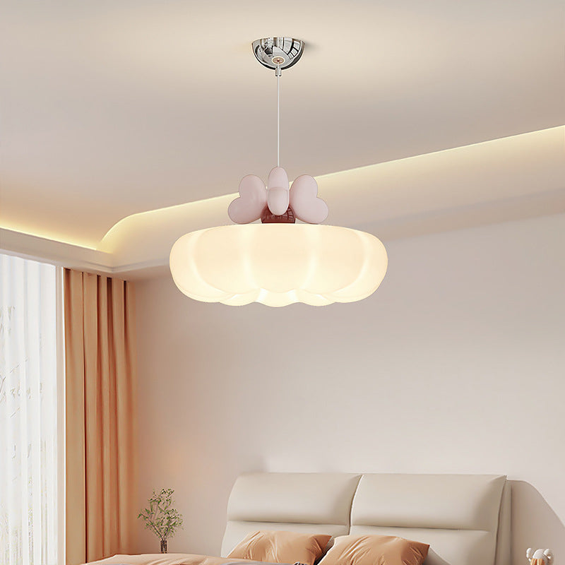 Lustre suspendu en verre résine fer LED moderne et créatif pour chambre à coucher 