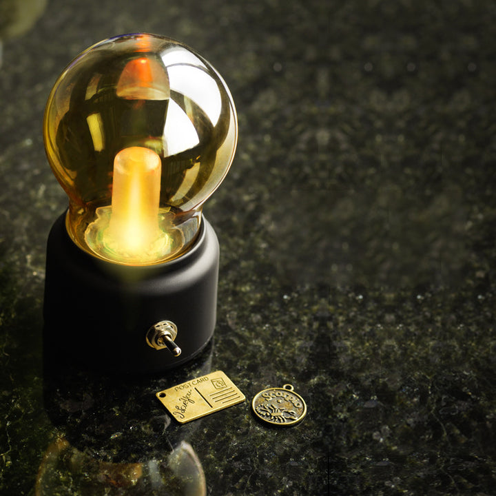 Lampe de table LED USB ABS avec ampoule rétro contemporaine pour chambre 