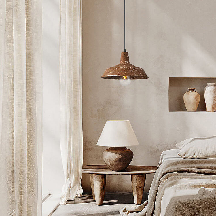 Industrielle Wabi-Sabi-Topfdeckel-Eisen-1-Licht-Pendelleuchte 