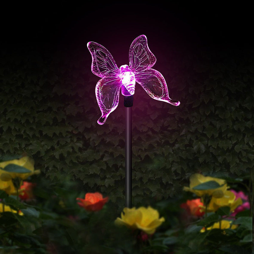 Solar Hummingbird Butterfly Dragonfly Outdoor Courtyard LED Ground Insert Path Light